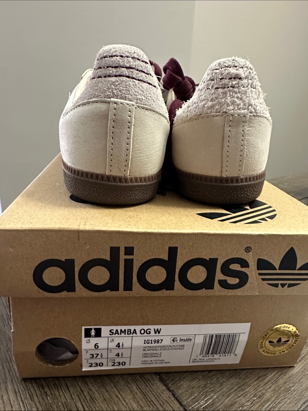 adidas Samba OG W Beige and Brown Suede Sneakers